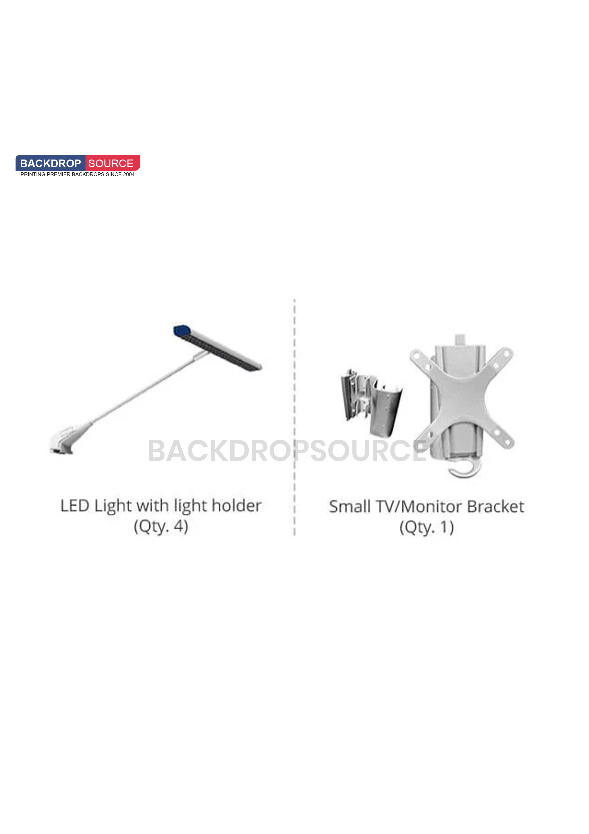 Kit de exhibición de TV modular premium con arco en L para stands de 3 m de ancho