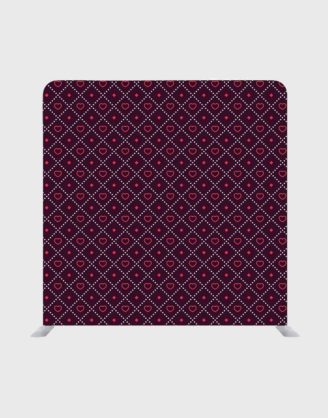 Purple Pattern with Pink Tiny Heart Pattern Media wall
