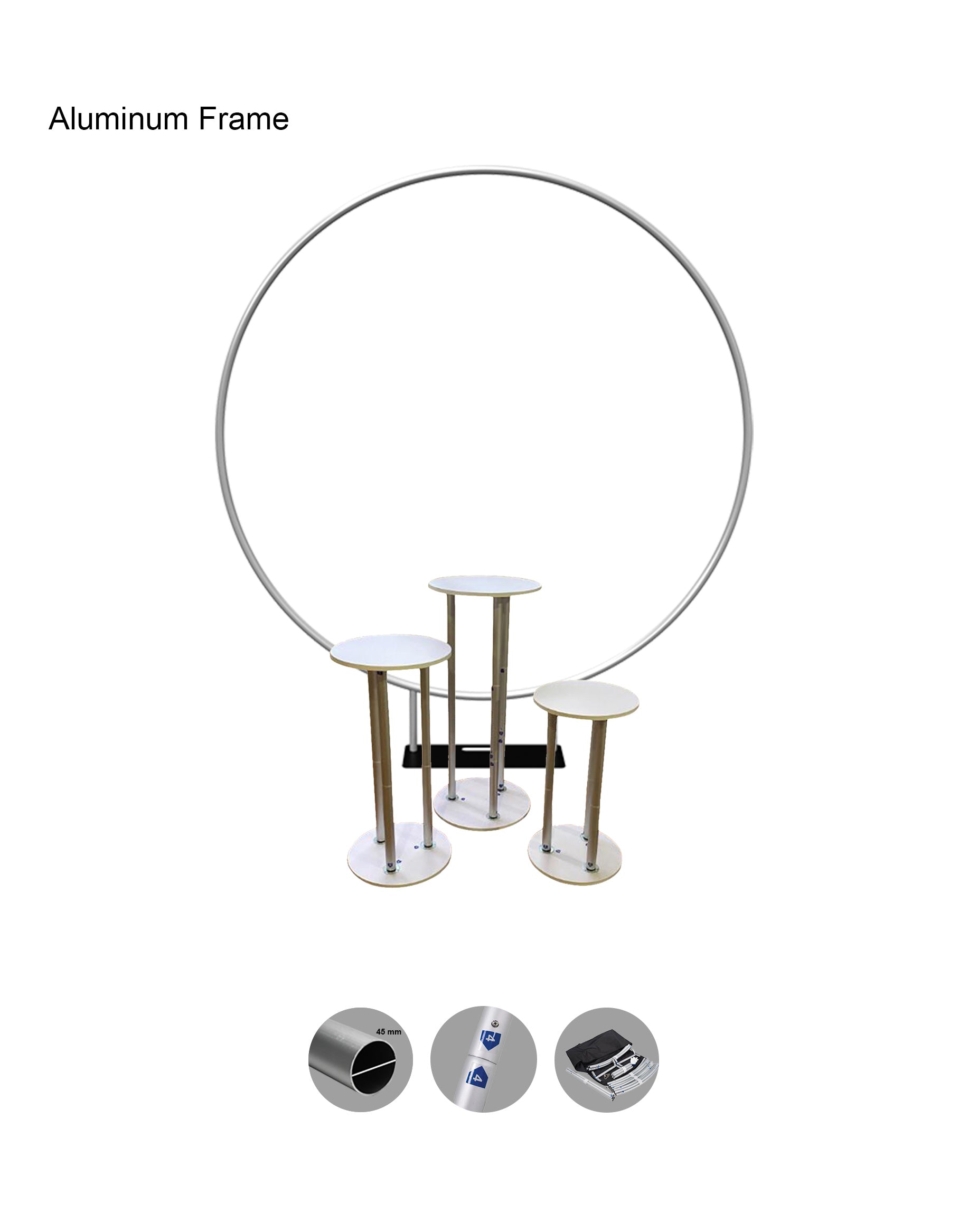 Pre Designed Round Backdrop Kits with Counter for Birthday Parties & Events - Backdropsource