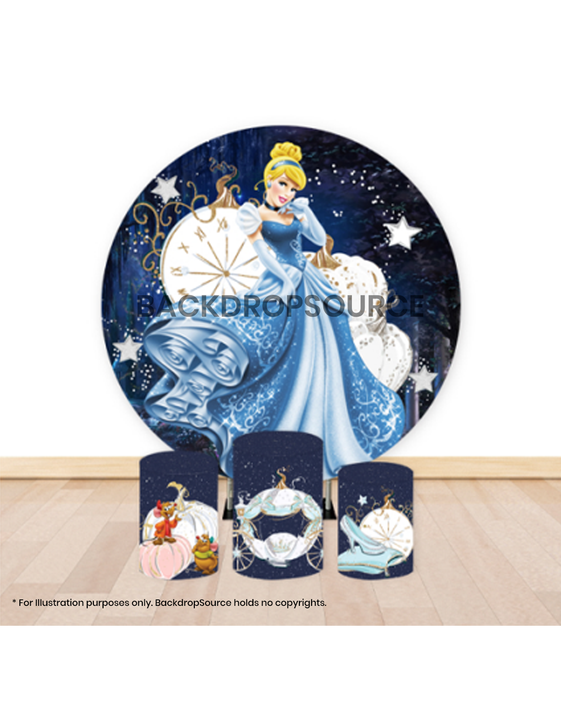 Pre Designed Round Backdrop Kits with Counter for Birthday Parties & Event