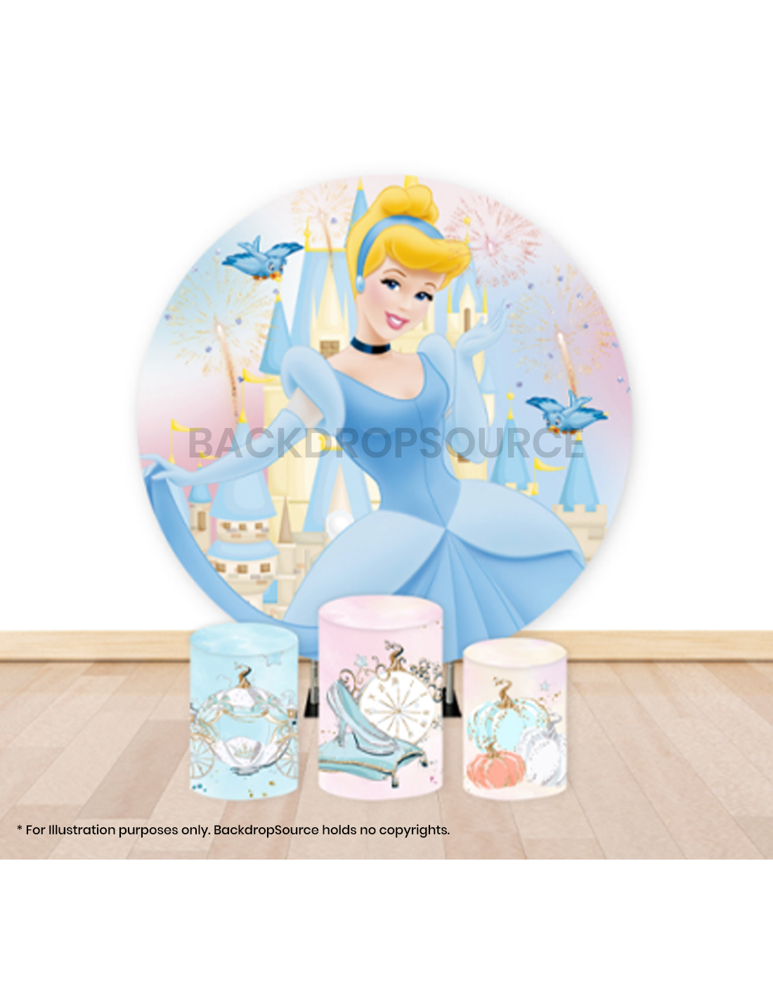 Pre Designed Round Backdrop Kits with Counter for Birthday Parties & Event