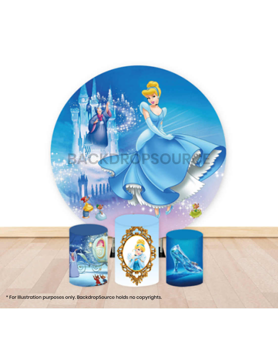 Pre Designed Round Backdrop Kits with Counter for Birthday Parties & Event