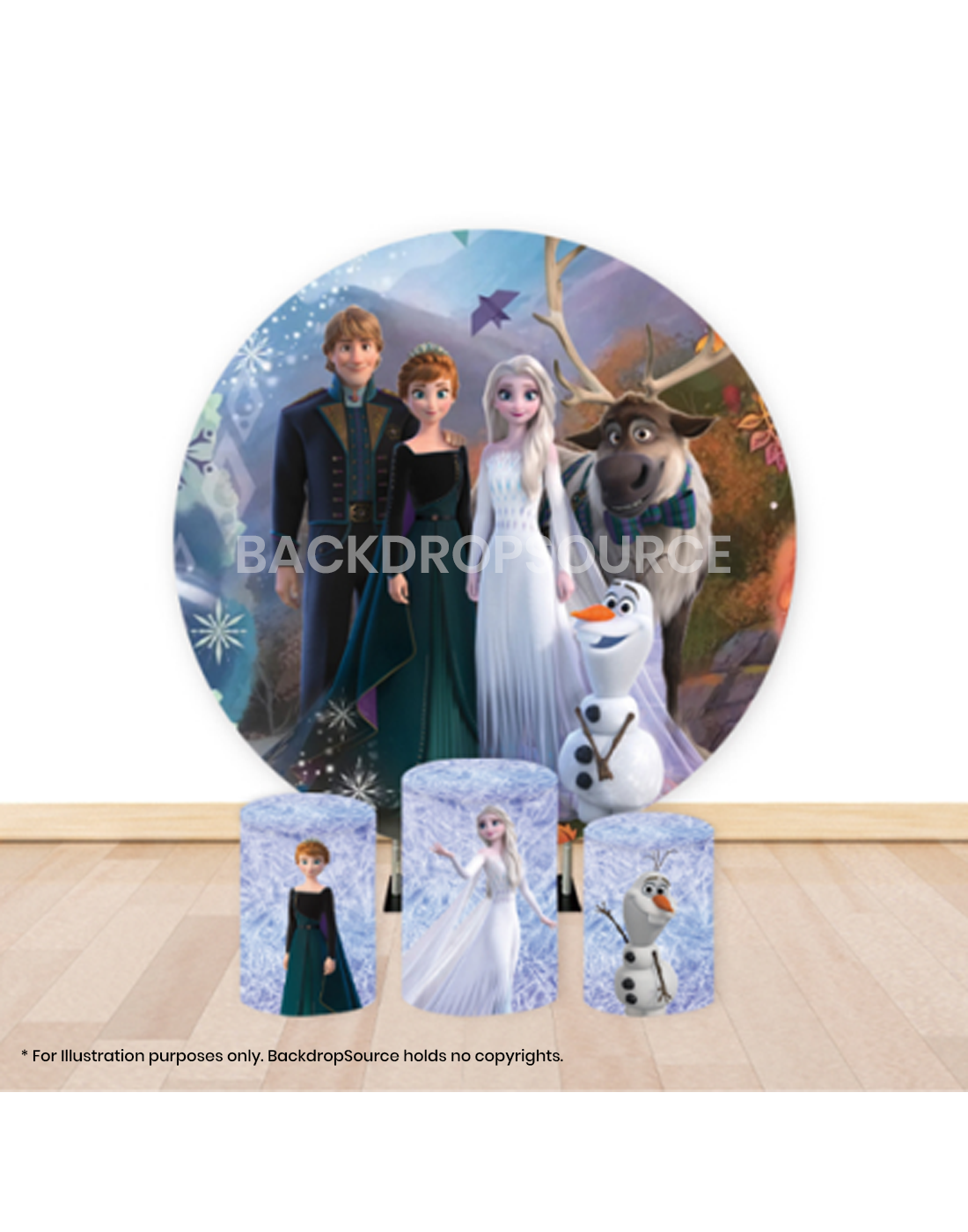 Pre Designed Round Backdrop Kits with Counter for Birthday Parties & Event