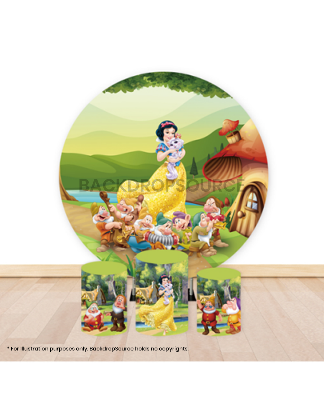 Pre Designed Round Backdrop Kits with Counter for Birthday Parties & Event