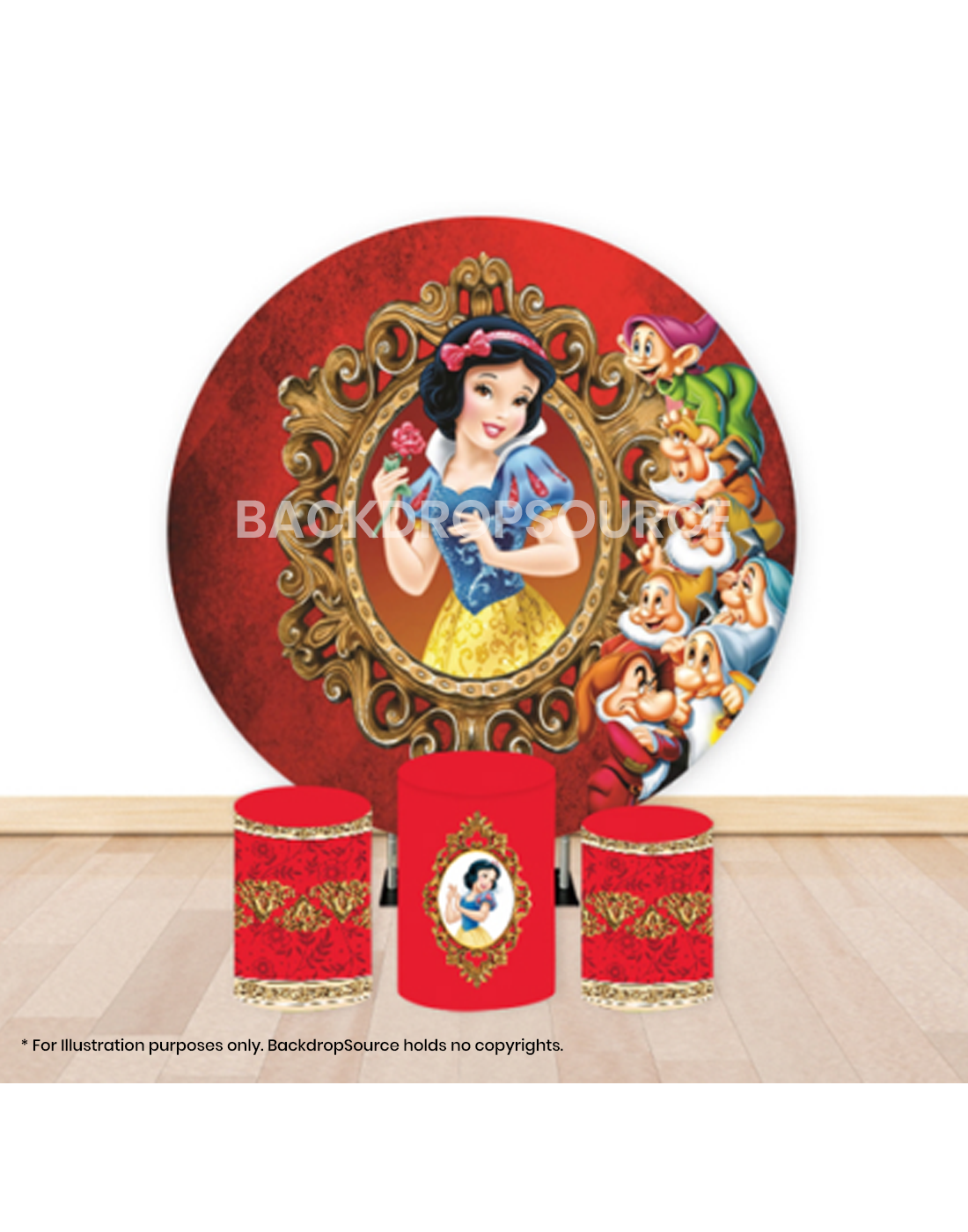 Pre Designed Round Backdrop Kits with Counter for Birthday Parties & Event