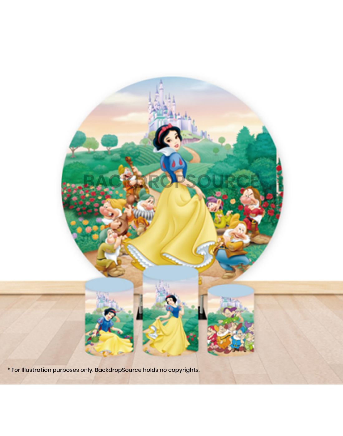 Pre Designed Round Backdrop Kits with Counter for Birthday Parties & Event