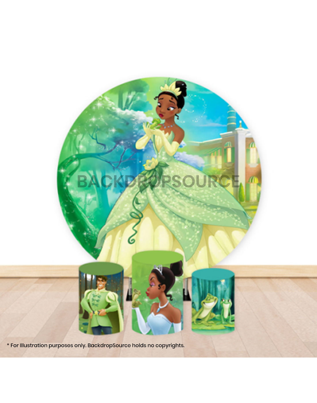 Pre Designed Round Backdrop Kits with Counter for Birthday Parties & Event