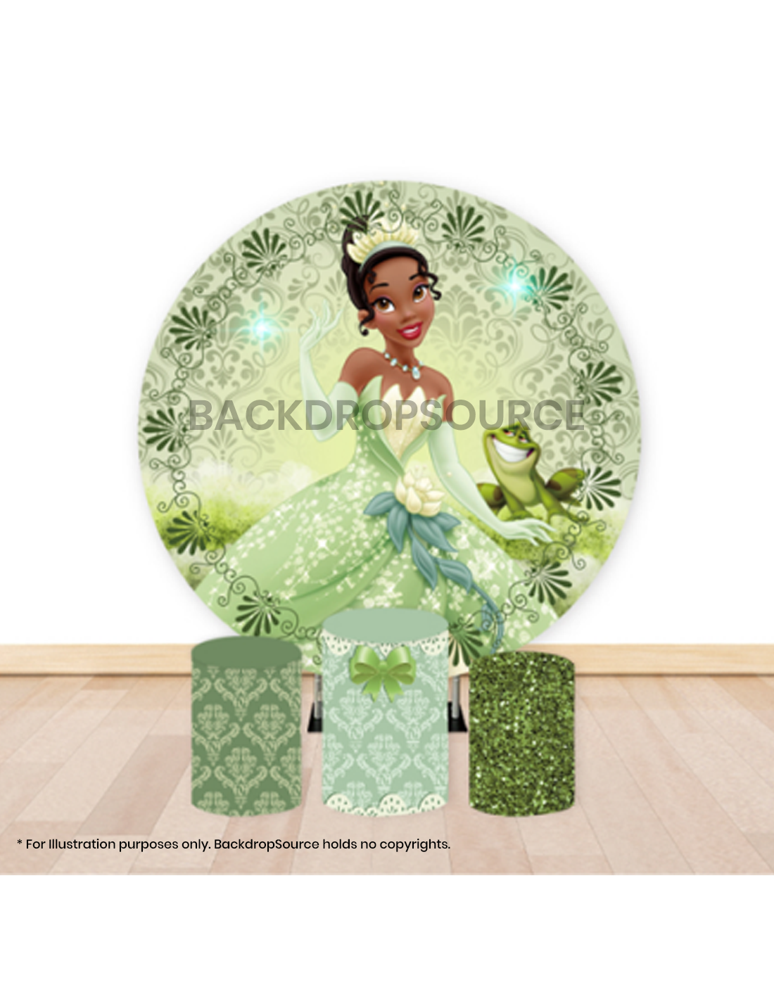 Pre Designed Round Backdrop Kits with Counter for Birthday Parties & Event