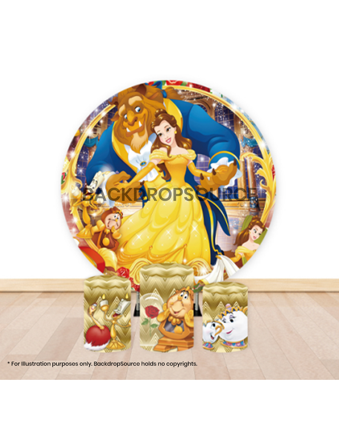 Pre Designed Round Backdrop Kits with Counter for Birthday Parties & Event