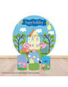 Pre Designed Round Backdrop Kits with Counter for Birthday Parties & Event