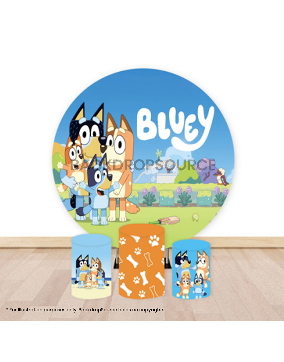 Pre Designed Round Backdrop Kits with Counter for Birthday Parties & Event