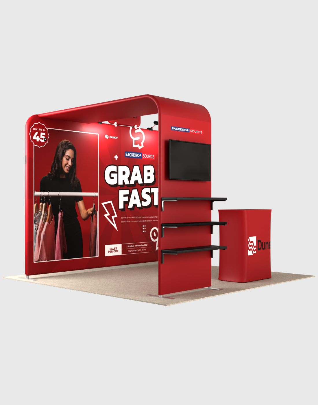 Portable Exhibit Display 10ft x 10ft - Model 17