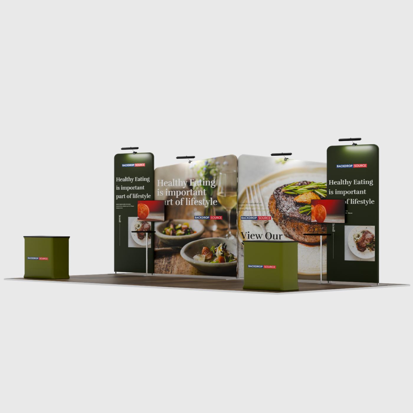 Portable Exhibit Display 20ft x 10ft - Model 1