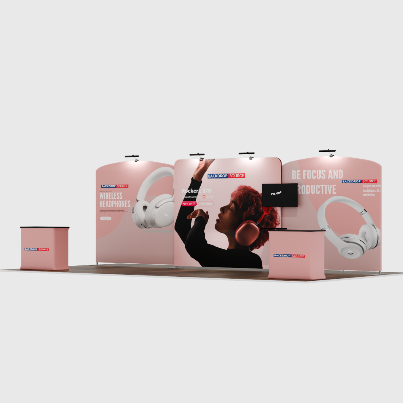 Portable Exhibit Display 20ft x 10ft - Model 10