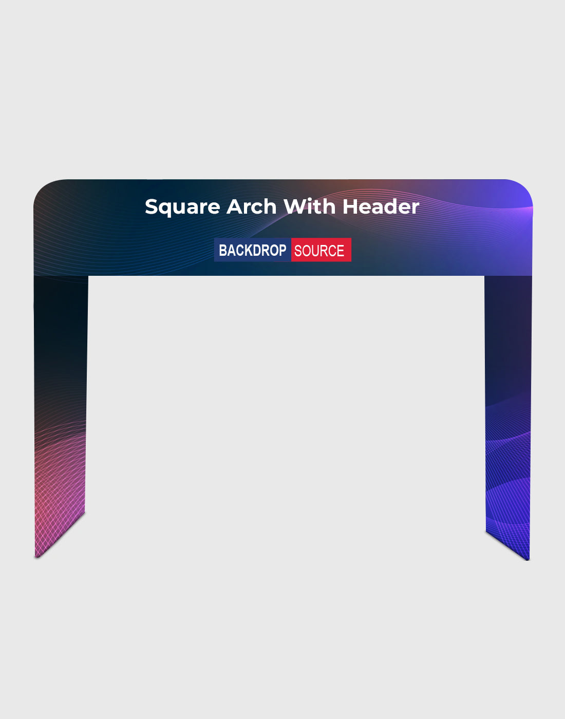 Square Tension Fabric Display Arch with Header