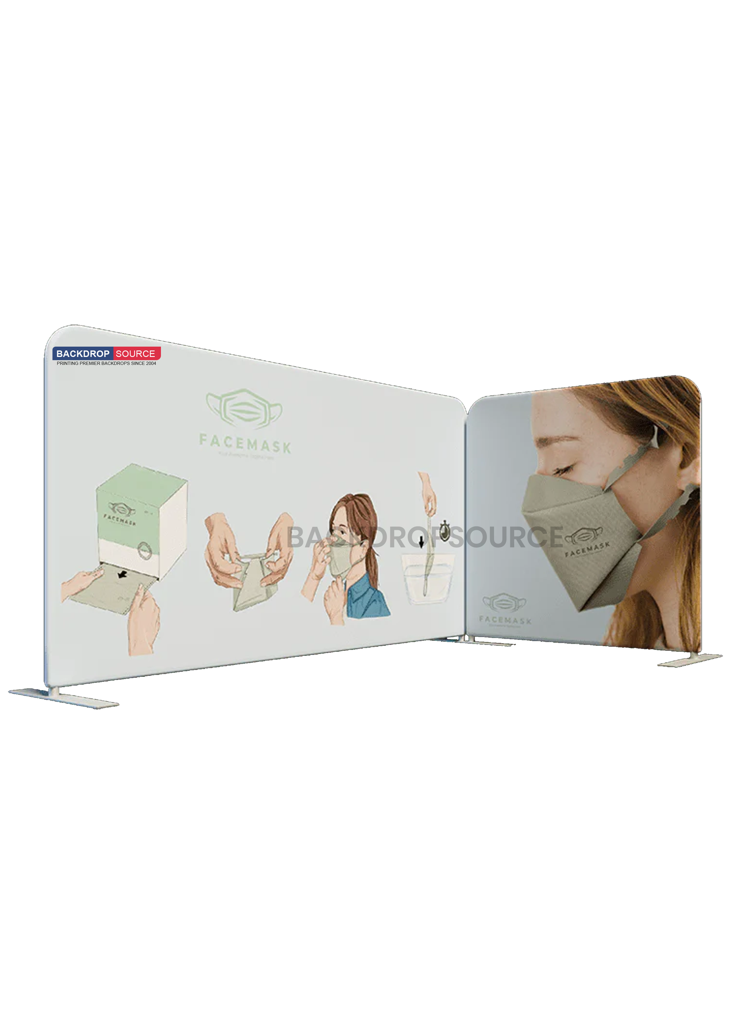 Exhibición de fondo de tela de tensión recta de primera calidad