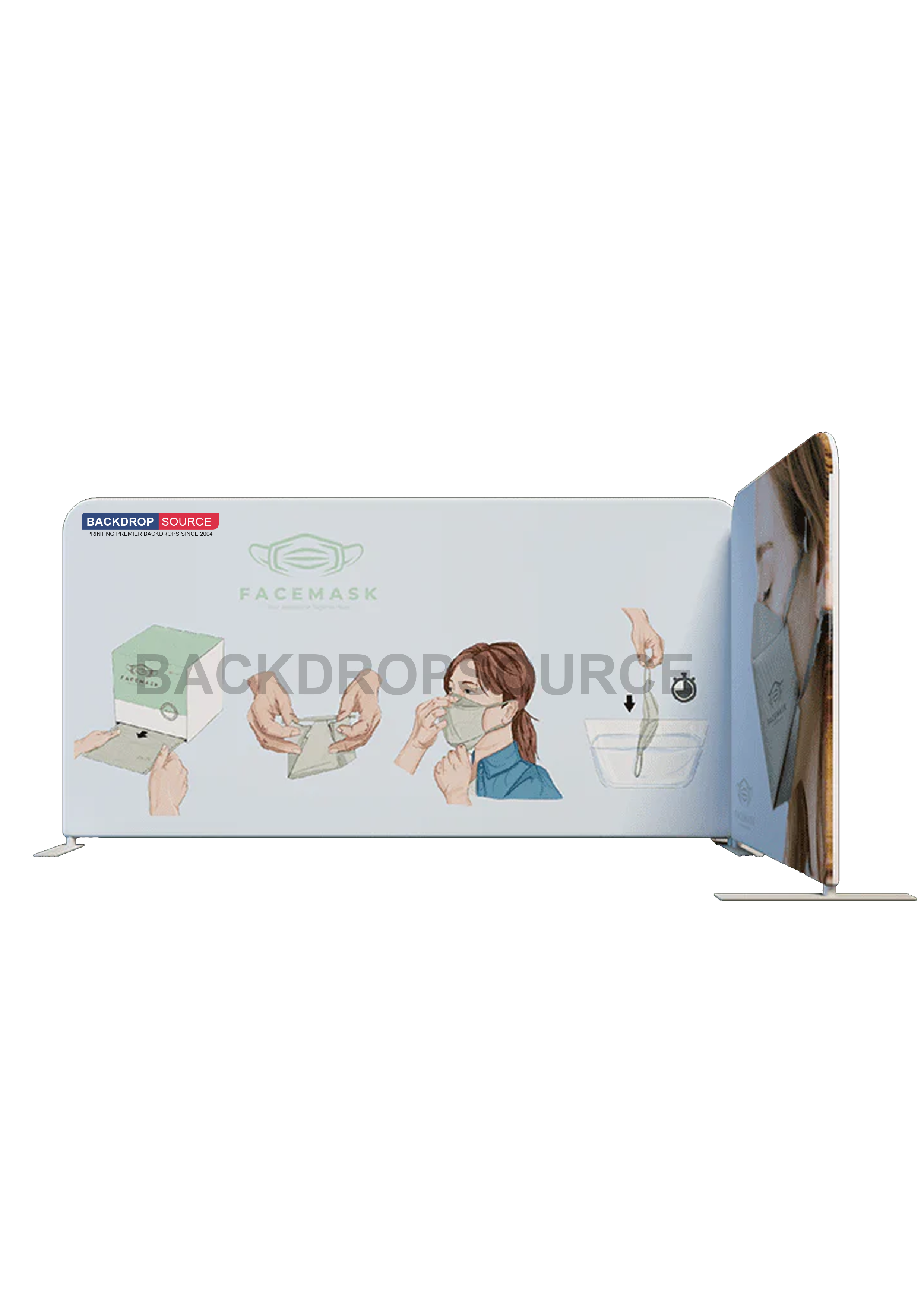 Exhibición de fondo de tela de tensión recta de primera calidad