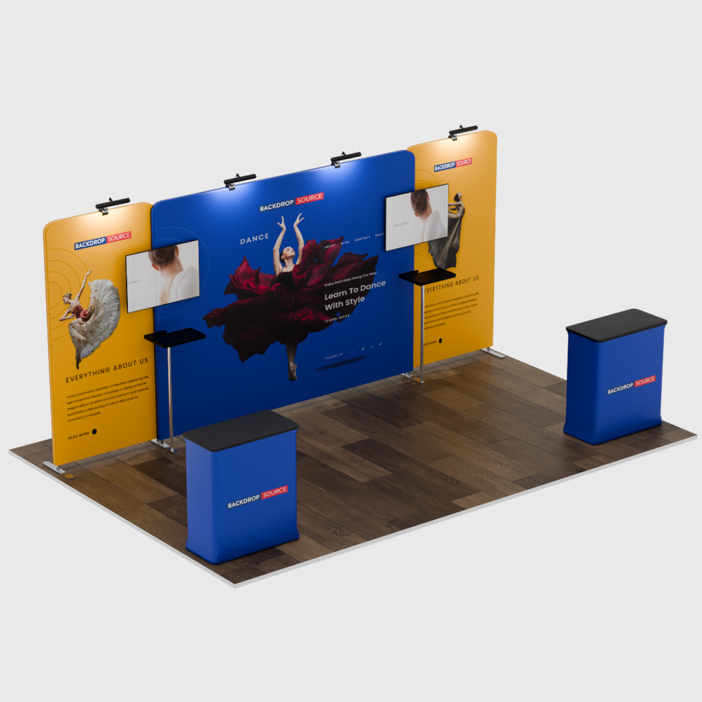 Portable Exhibit Display 20ft x 10ft - Model 4