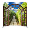 Open Door Arch With Access To The Alley Background Media Wall - Backdropsource