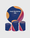 Pre Designed Round Backdrop Kits with Counter for Birthday Parties & Event