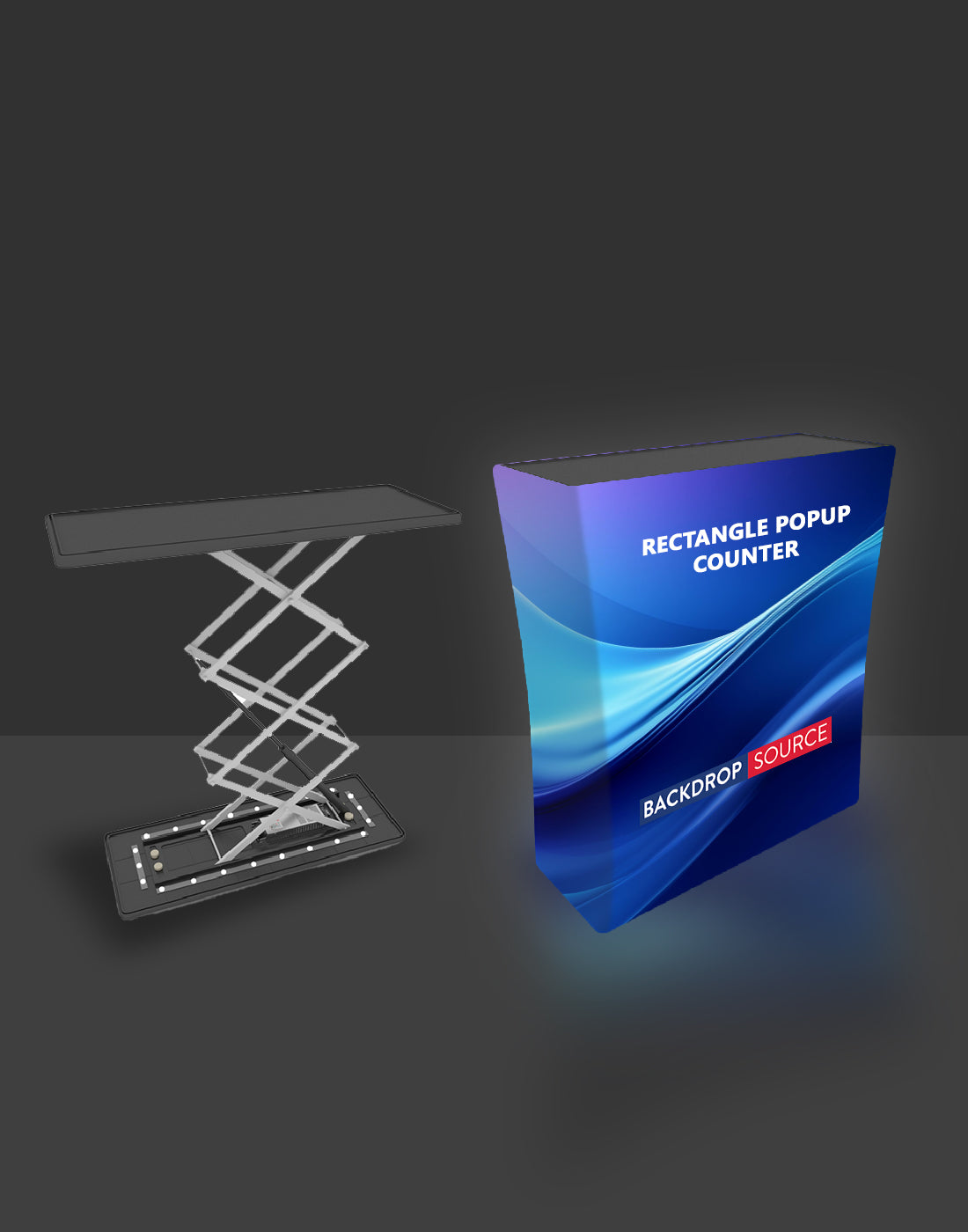 Backlit Rectangle Popup Counter