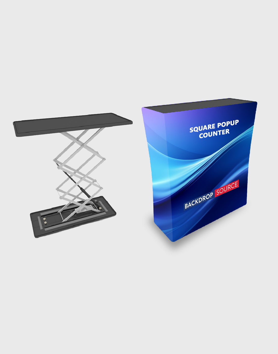 Backlit Rectangle Popup Counter