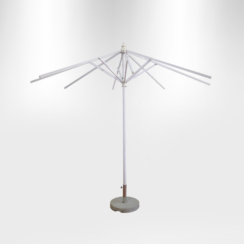 Sombrillas redondas de mercado con cenefas: 3 m x 3 m
