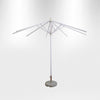 Sombrillas redondas de mercado con cenefas: 3 m x 3 m