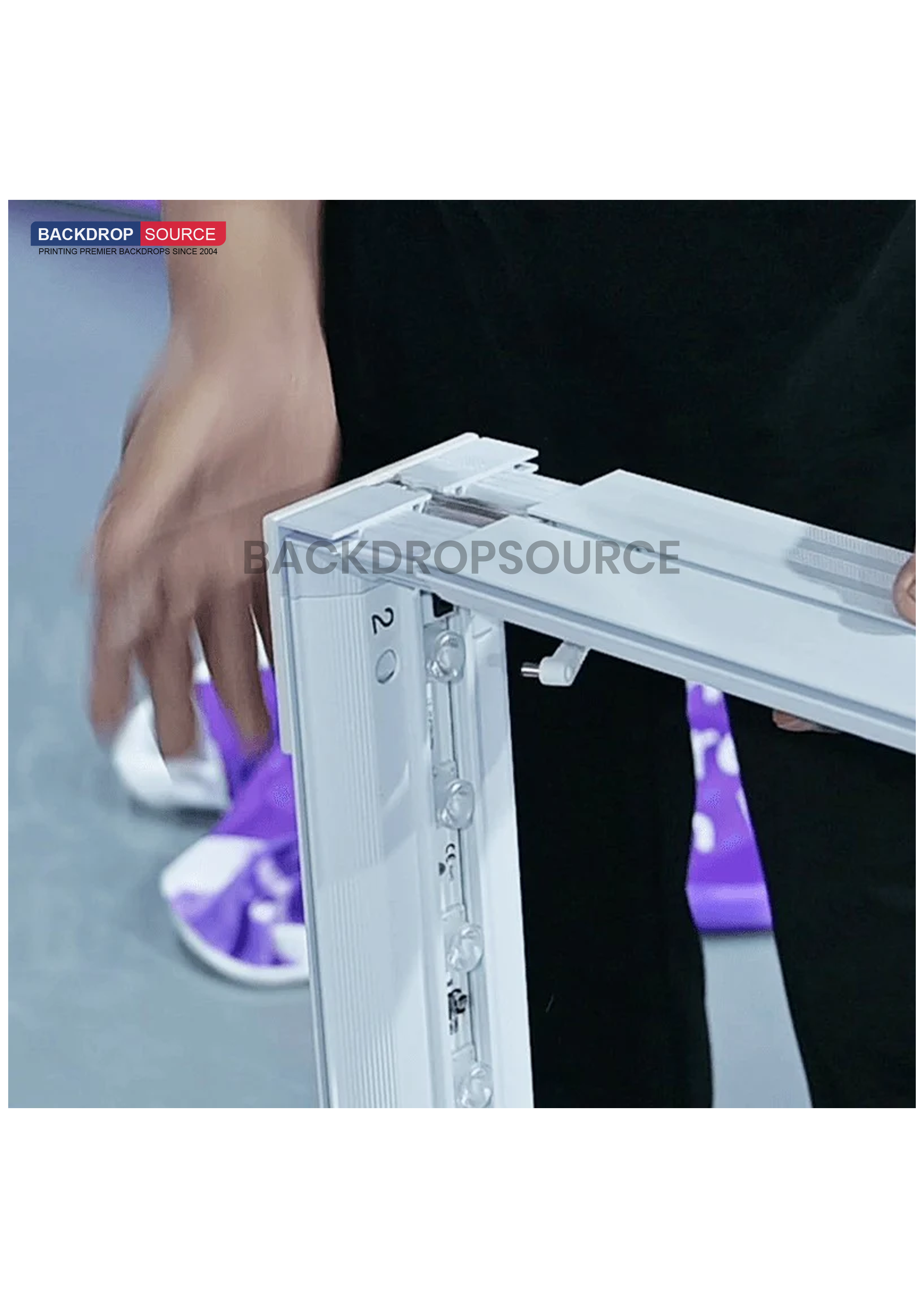 Exhibidor modular de caja de luz SEG de 3 metros para ferias comerciales - Modelo 3