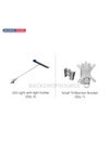 Kit de stand de 10 x 10 con pared trasera y soporte para pancarta enrollable