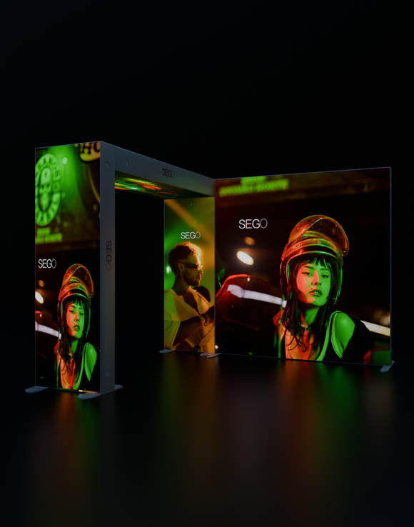 Stand retroiluminado SEGO de 10 pies - Modelo 1
