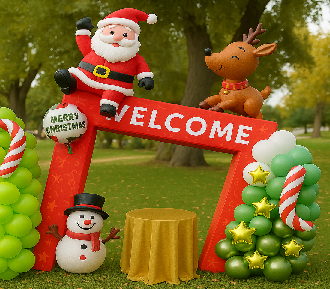 3D Fabric Slanted Arch Display Wall