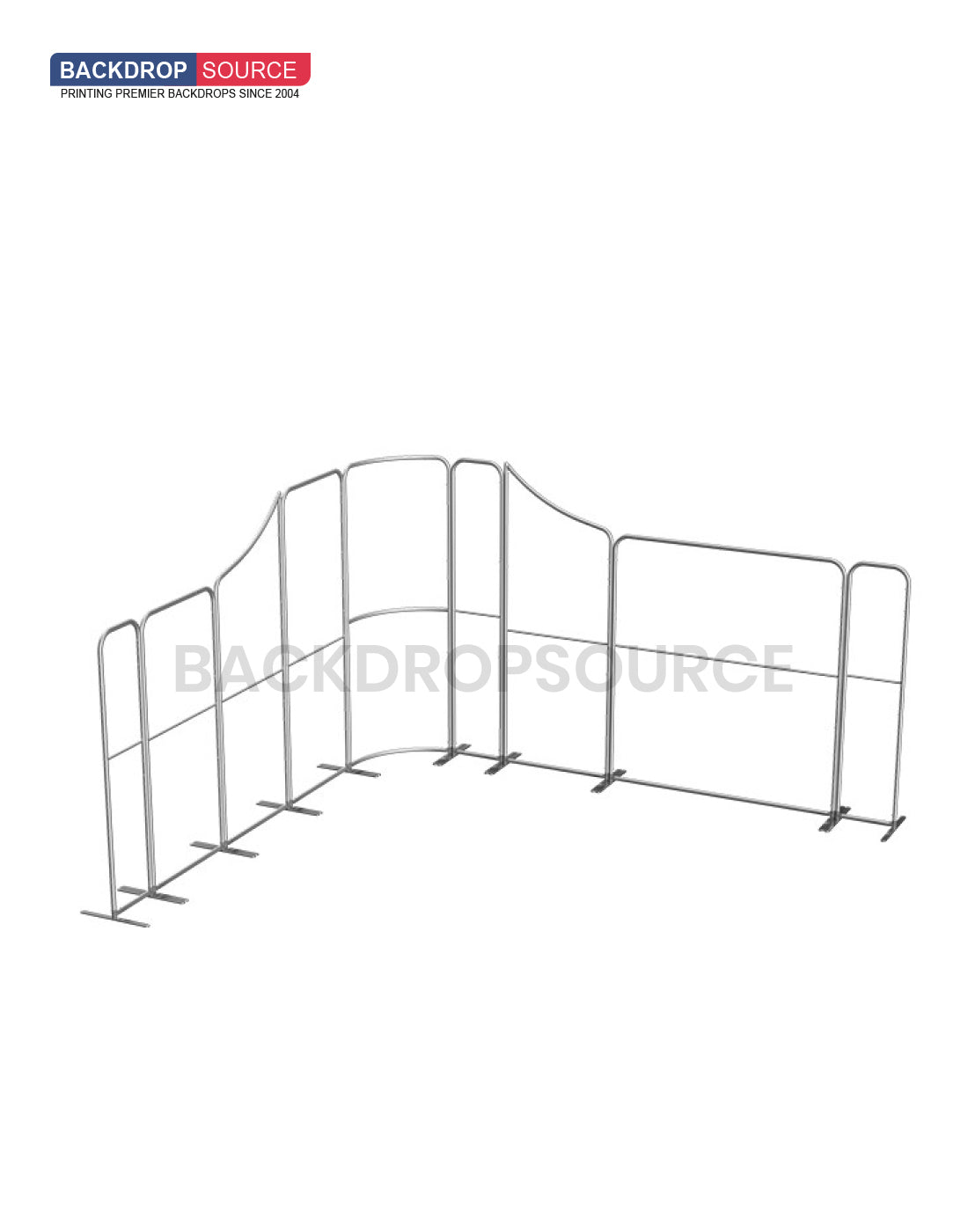 Expositor de tela magnética - Modelo 5 (4 x 4 m)