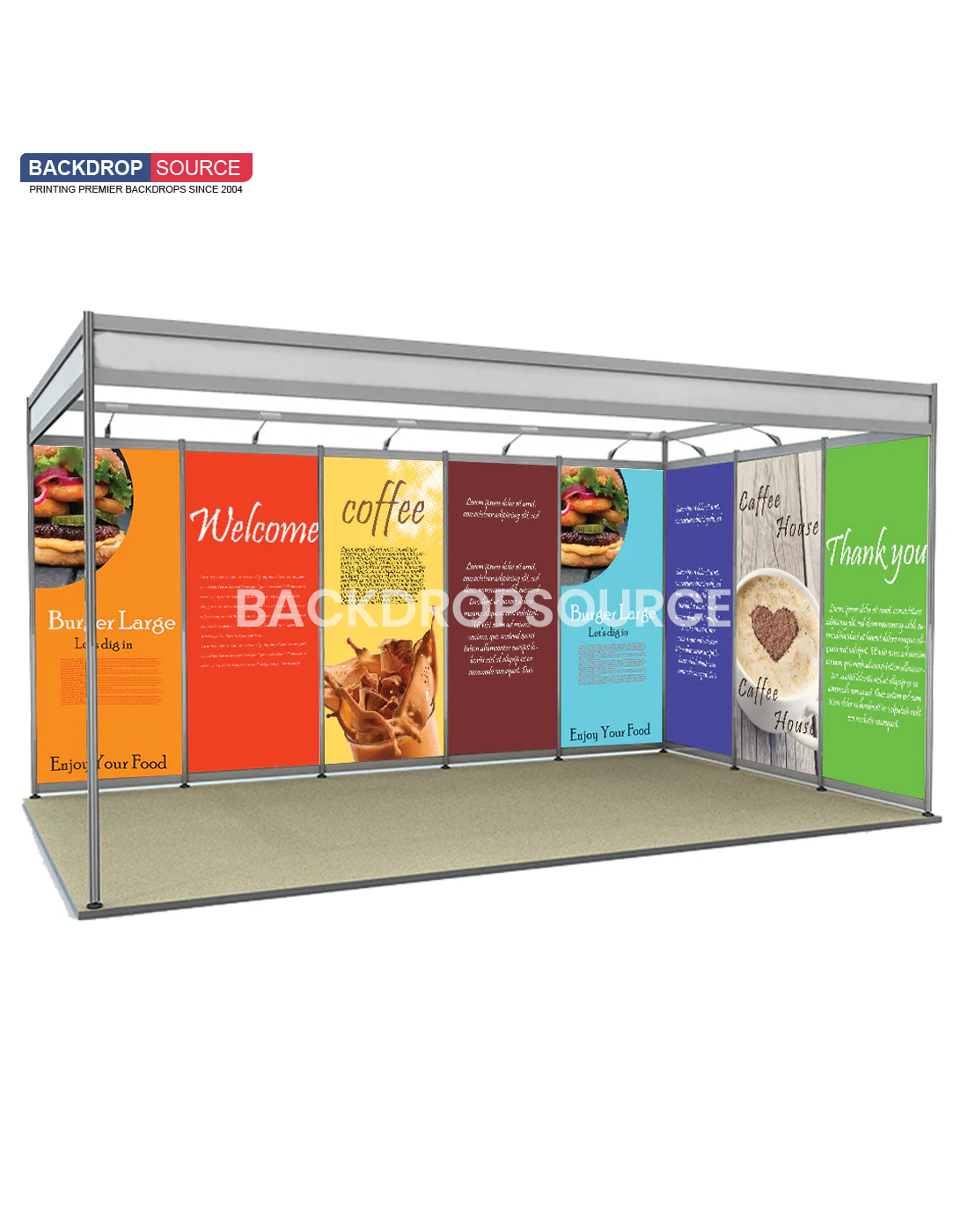 Shell Scheme Exhibition Graphics for 16.4ft Wide x 10ft Depth Booth