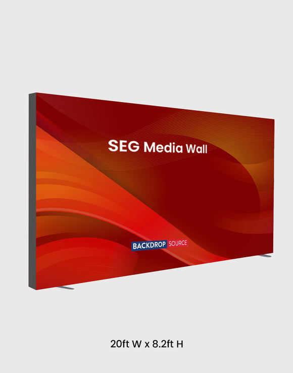 Pared multimedia de tela SEG - 20 pies