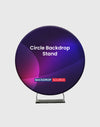Custom Circle Fabric Backdrop Display