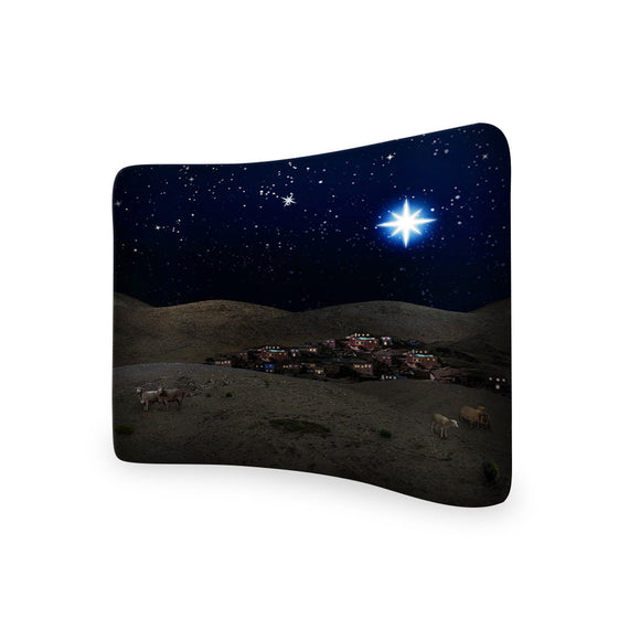 Christmas Bethlehem Night Scene CURVED TENSION FABRIC MEDIA WALL - Backdropsource