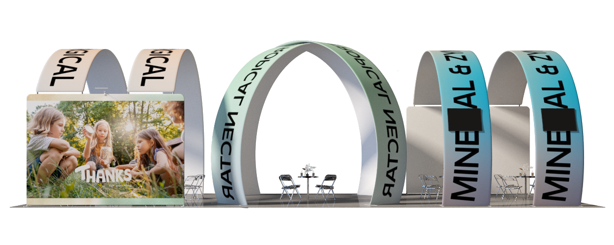 Kits de stand modular de 40 pies x 20 pies - Modelo 1