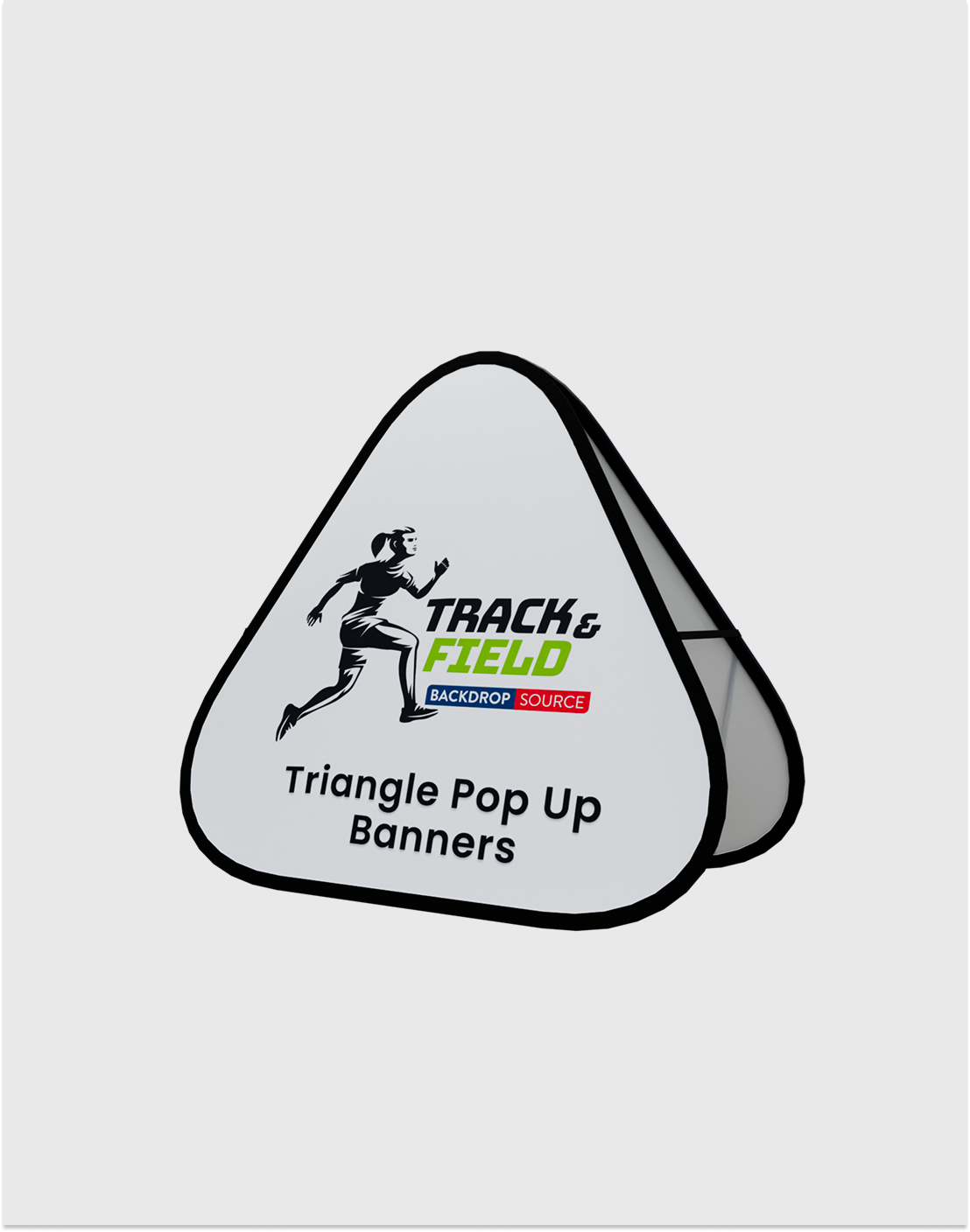 Banners desplegables triangulares (impresos a doble cara)