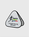 Banners desplegables triangulares (impresos a doble cara)