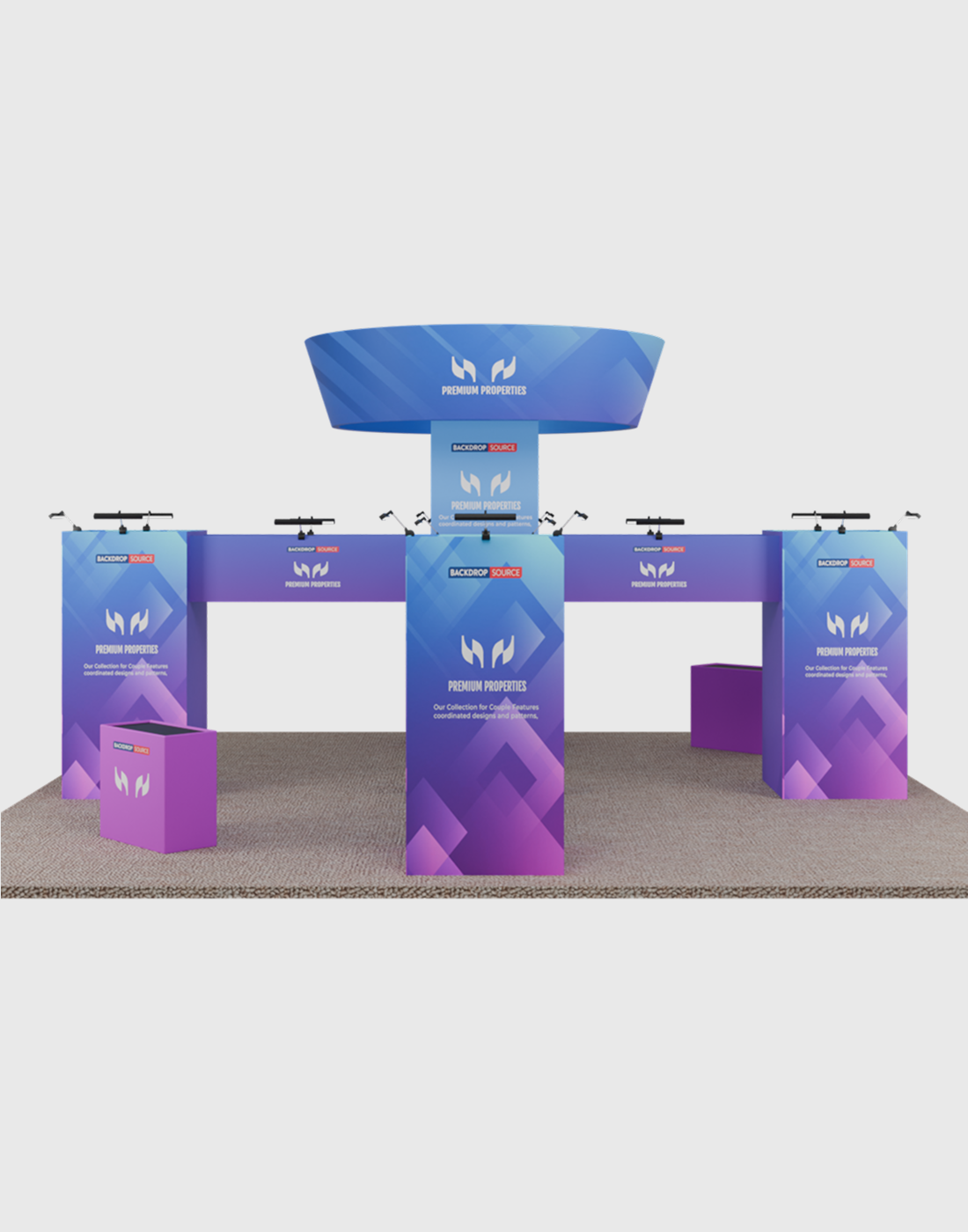 Modular Booth Kits 20ft x 20ft - Model 9
