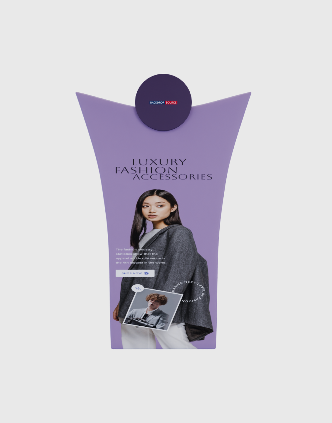 Stand publicitario en forma de corona