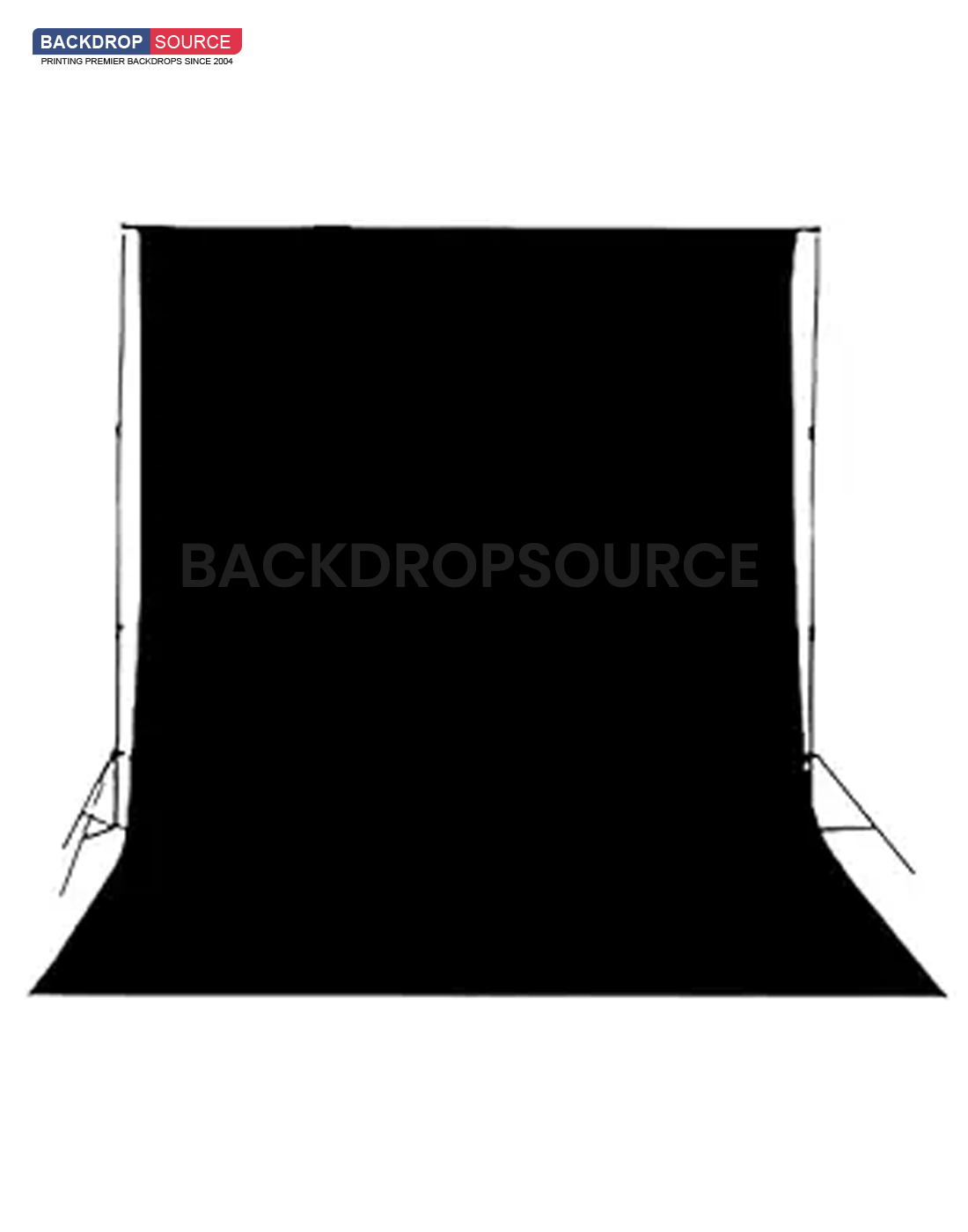 Fondo blanco/negro de 20' de ancho x 20' de alto con soporte