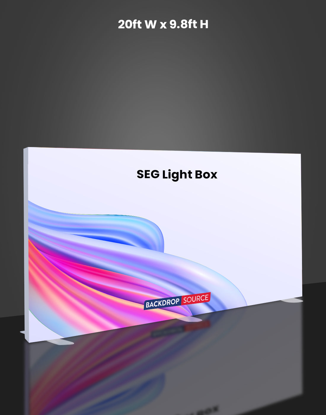 Exhibición de caja de luz LED de tela sin marco SEG