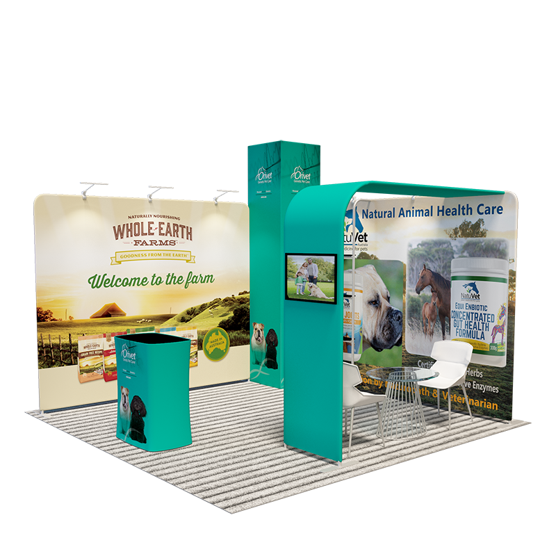Kits de stand modular de 20 pies x 20 pies - Modelo 01