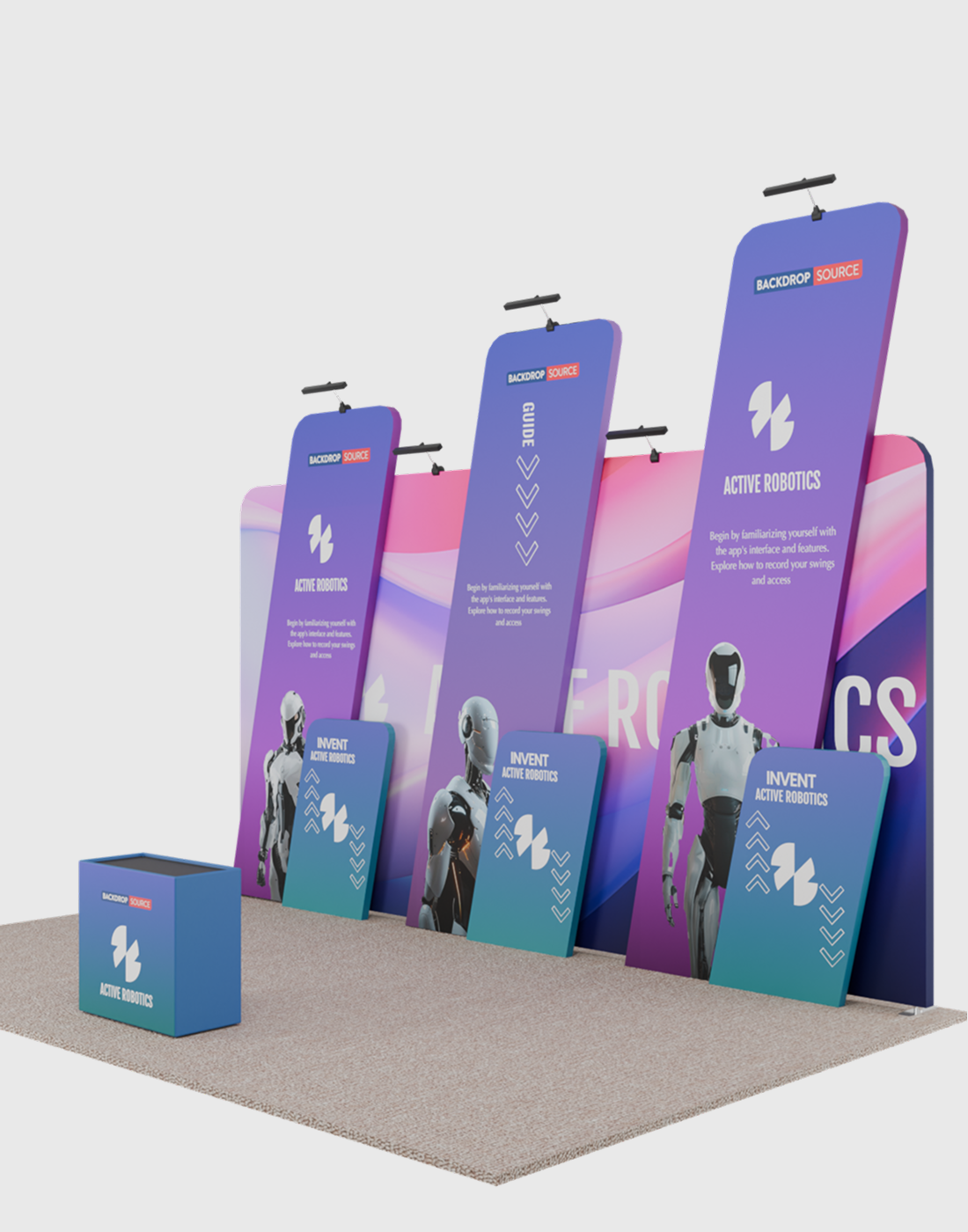 Portable Exhibit Display 10ft x 20ft - Model 1