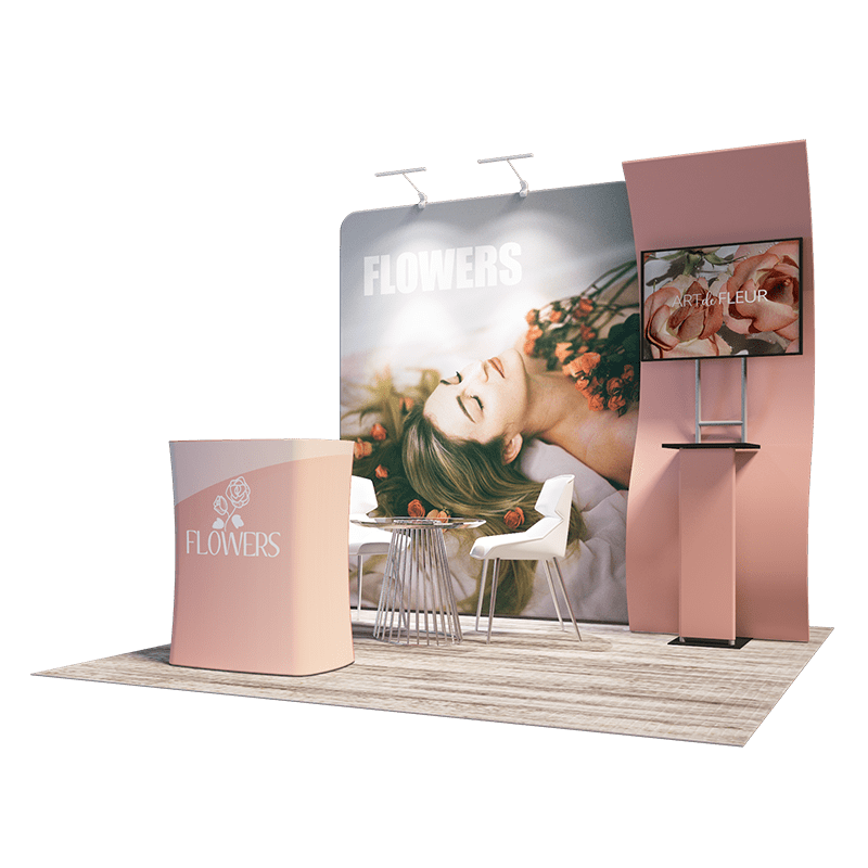 Portable Exhibit Display 10ft - Model 10 - Backdropsource