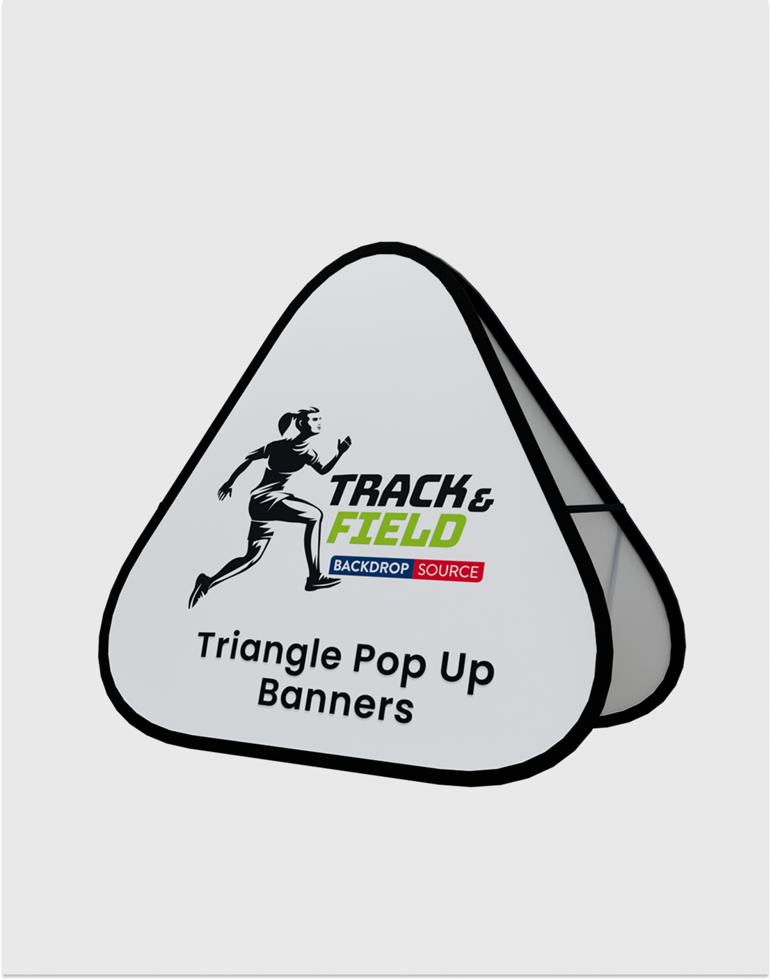 Banners desplegables triangulares (impresos a doble cara)