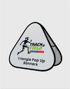 Banners desplegables triangulares (impresos a doble cara)