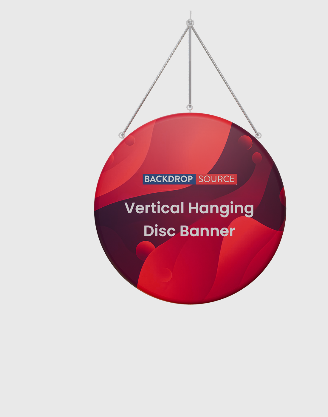 Banner de disco colgante vertical